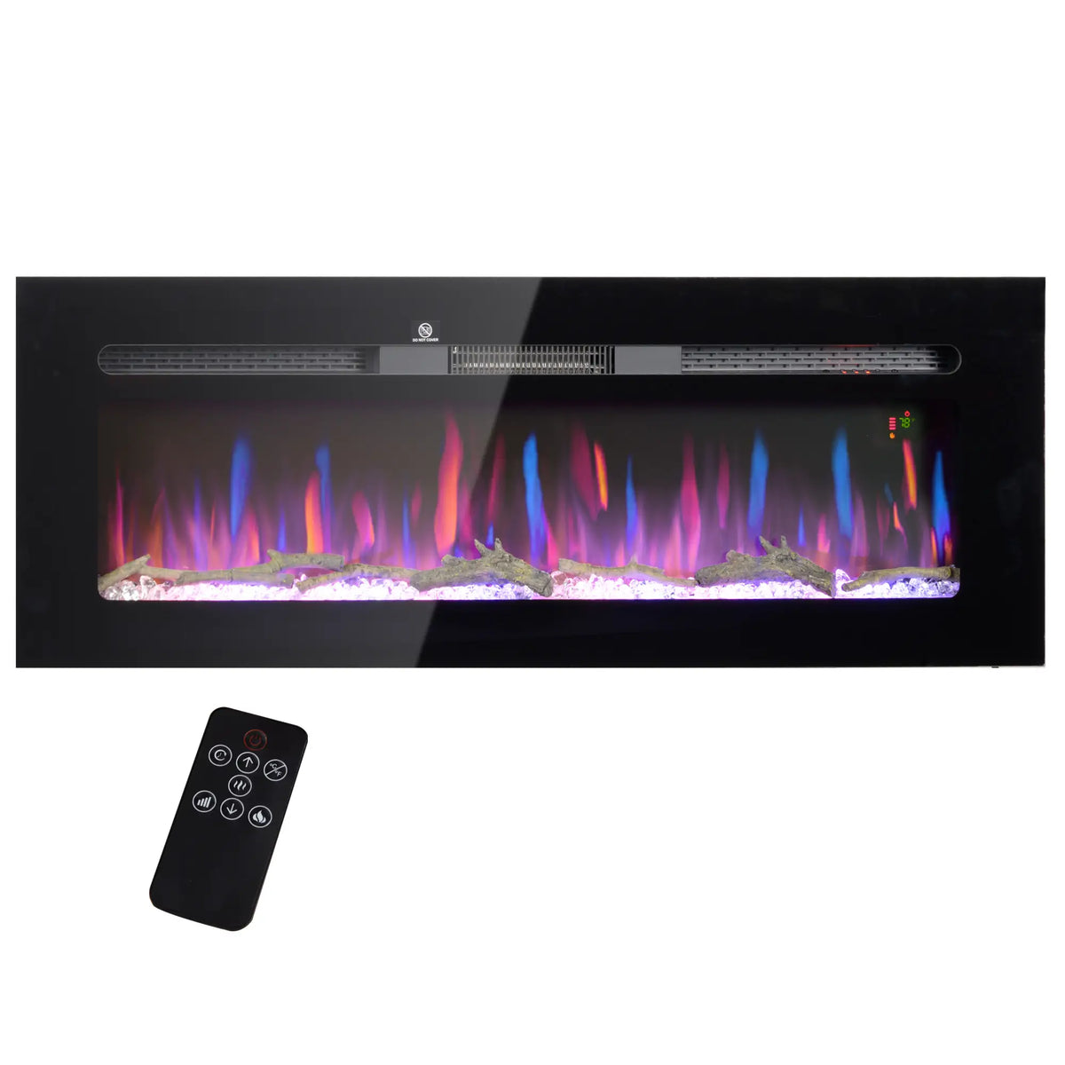 HOMCOM 50" Wall Mounted Electric Fireplace with Remote