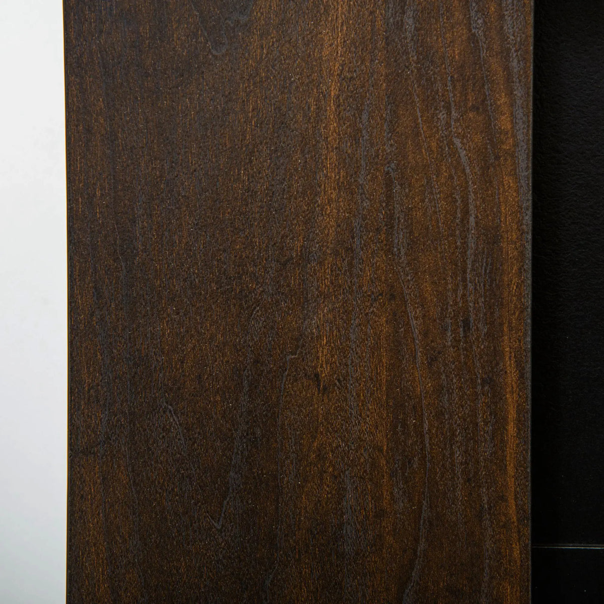 Brown lacquered electric fireplace mantel