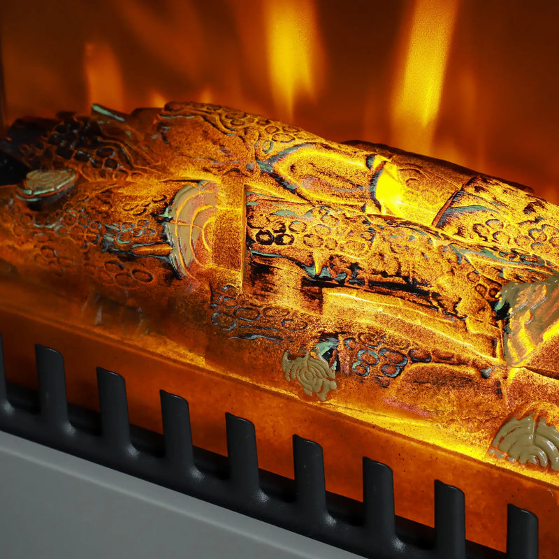 Compact HOMCOM Electric Fireplace Heater for Small Spaces