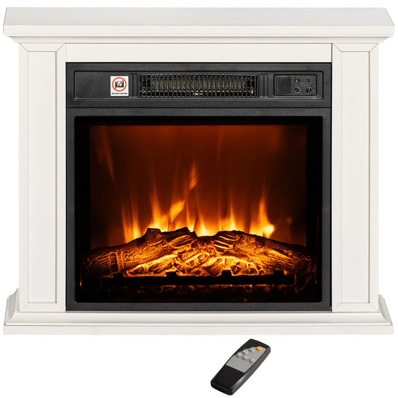 HOMCOM 26" freestanding electric fireplace with realistic 3D flames