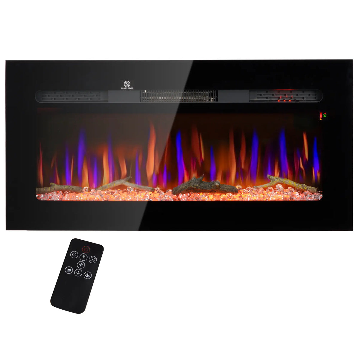 Electric fireplace for living room ambiance and warmth