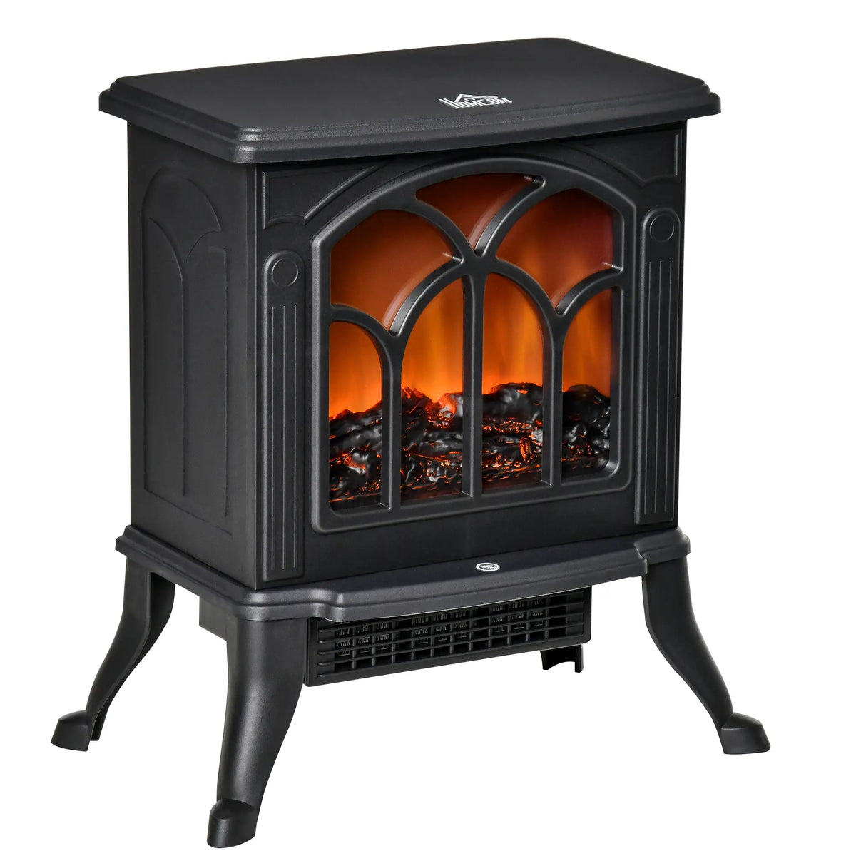 HOMCOM Electric Fireplace Heater with Realistic Logs