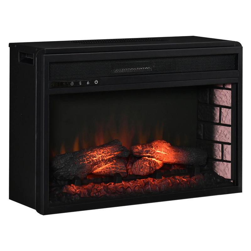 HOMCOM 27" Electric Fireplace Insert with Realistic Log Flame