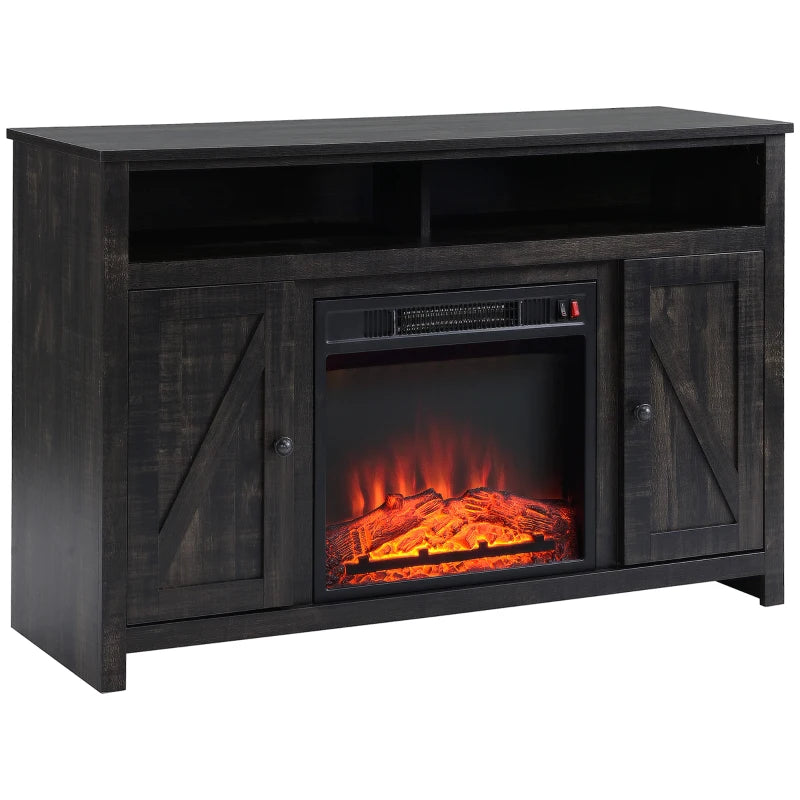 HOMCOM Electric Fireplace TV Stand in Espresso Finish
