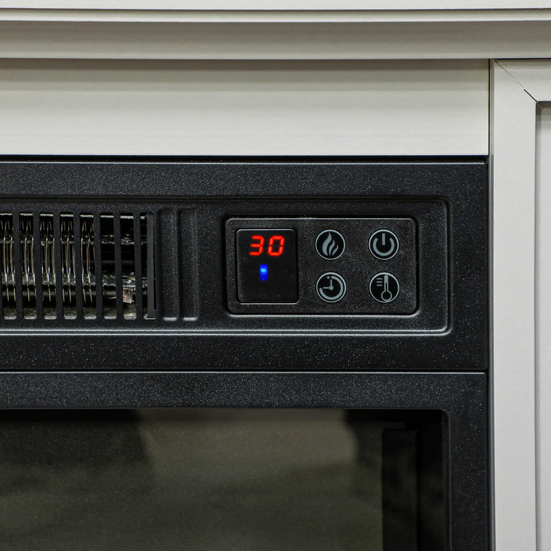 Smart electric fireplace heater with auto on/off function