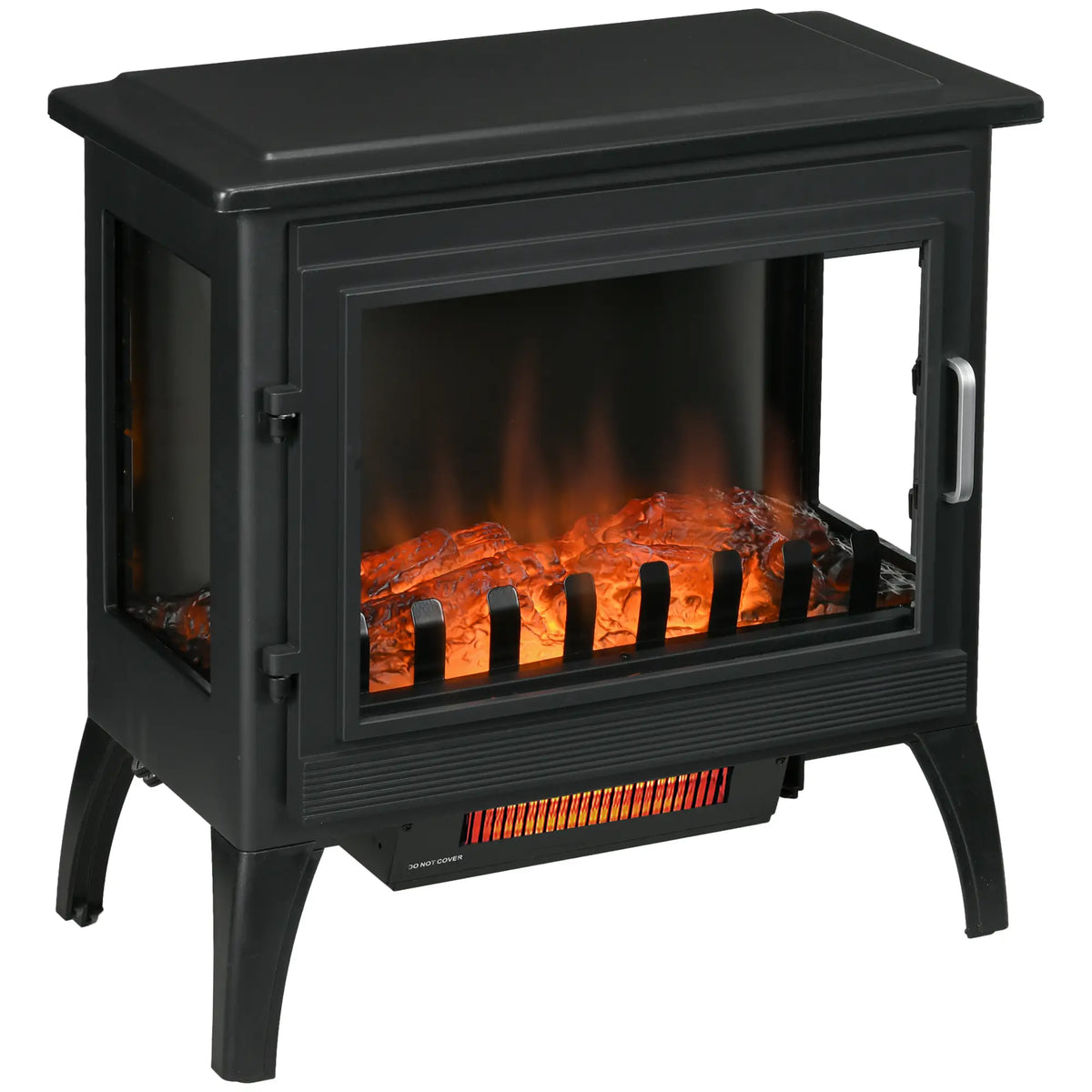 Compact electric log burner for small to medium-sized spaces.