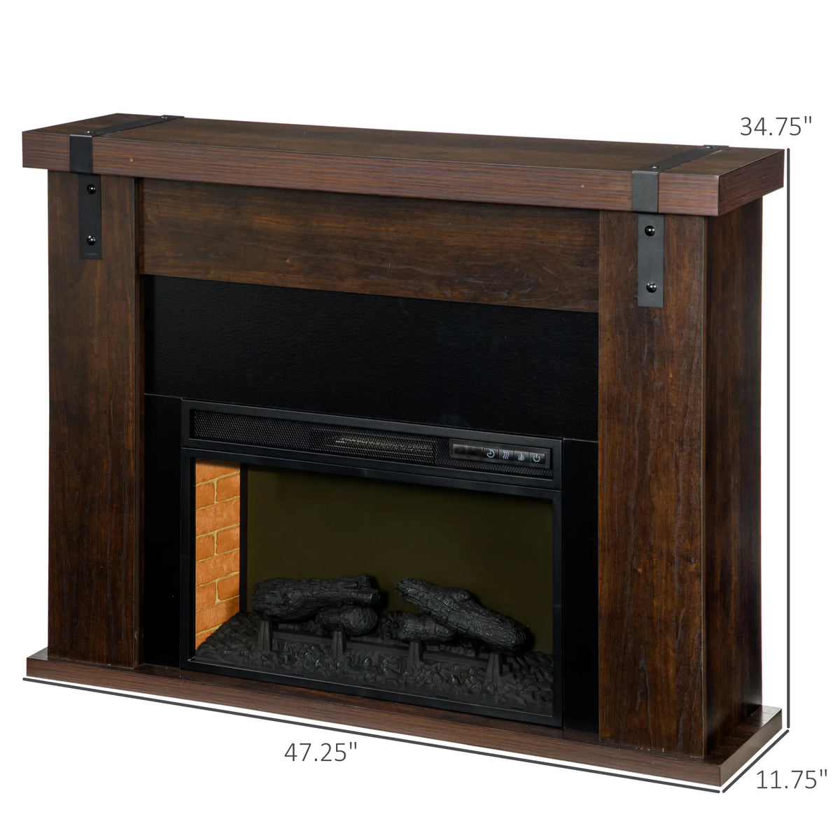 Electric mantel fireplace for bedroom