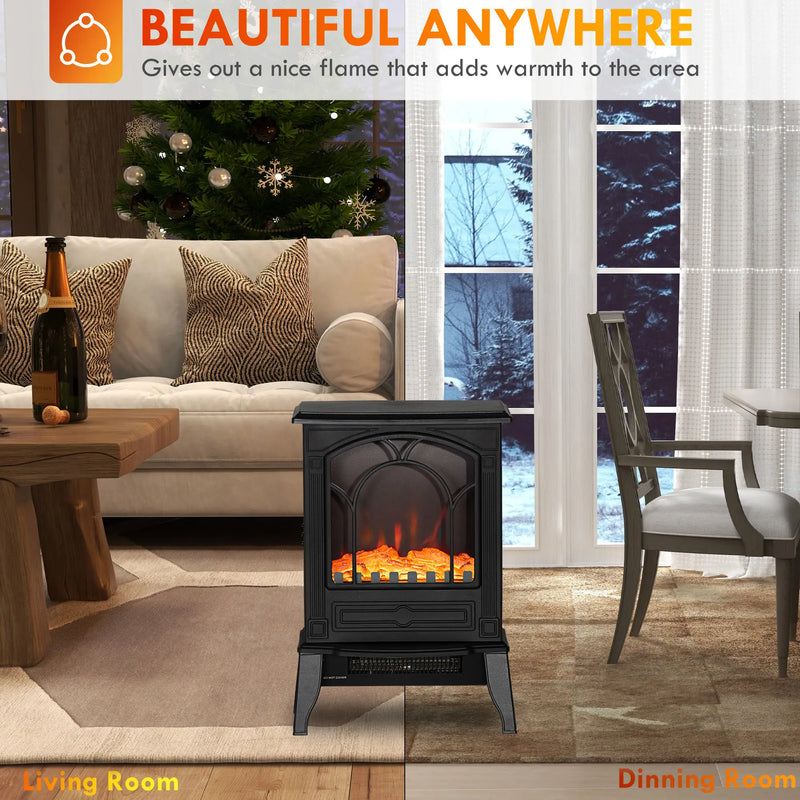 HOMCOM electric stove heater for bedrooms and offices.