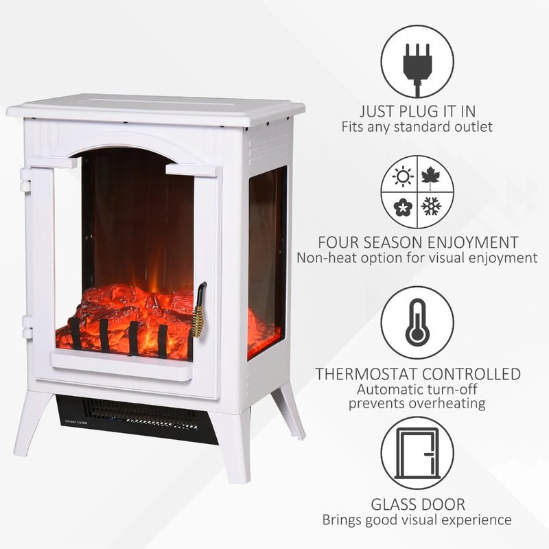 Side View of HOMCOM Electric Stove Heater