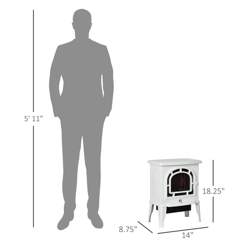 Adjustable 750W/1500W Heating Modes on HOMCOM Fireplace