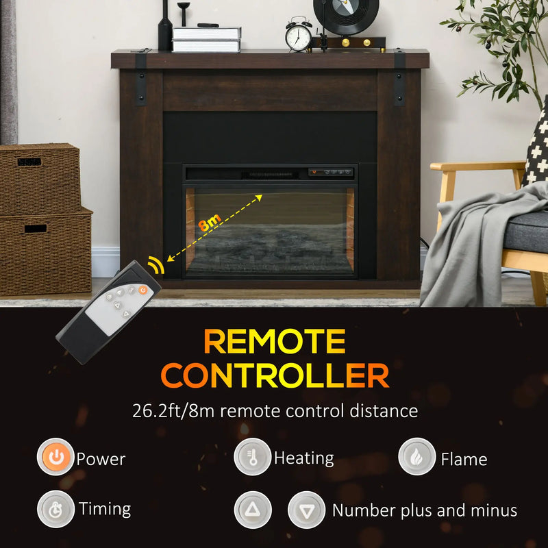 Electric fireplace with overheat protection