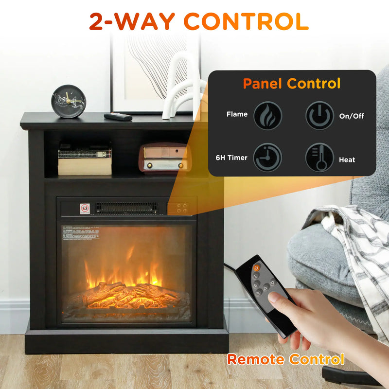 HOMCOM Freestanding Electric Fireplace with Remote Control