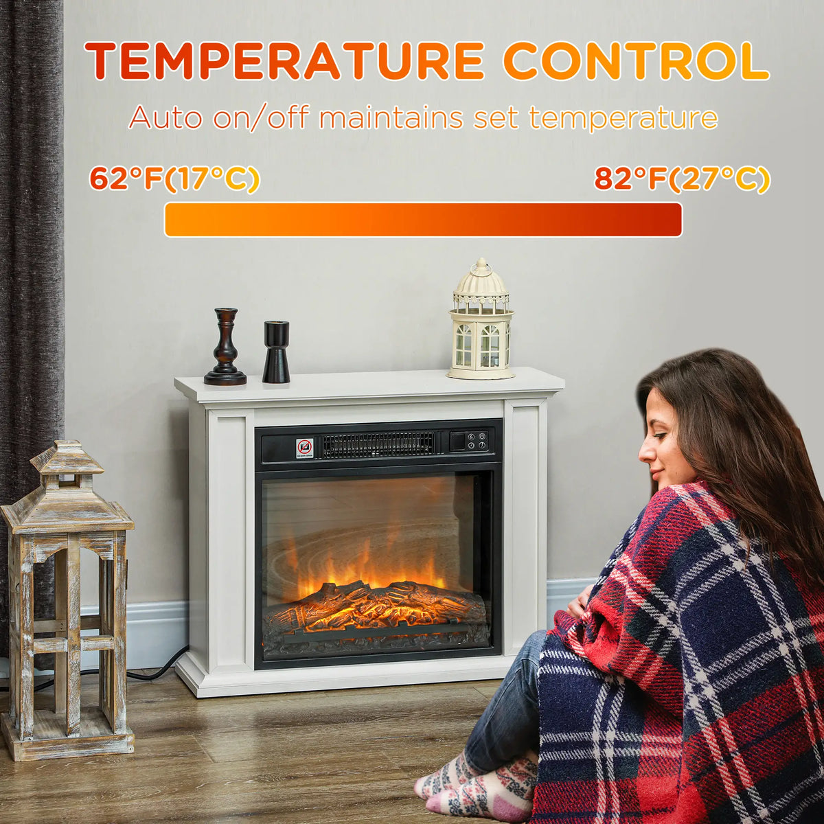 Energy-efficient electric heater with adjustable settings