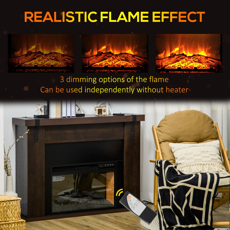 Electric fireplace with realistic 3D flame effect