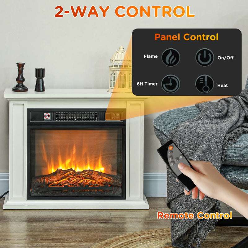 Stylish modern electric fireplace for cozy home décor