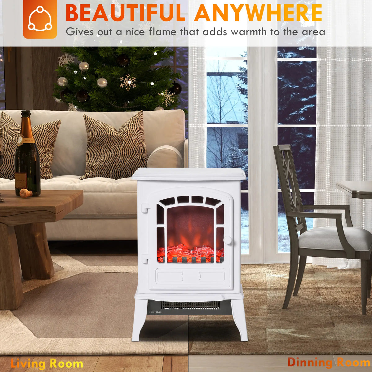 Realistic Flame Effect for a Cozy Home Atmosphere