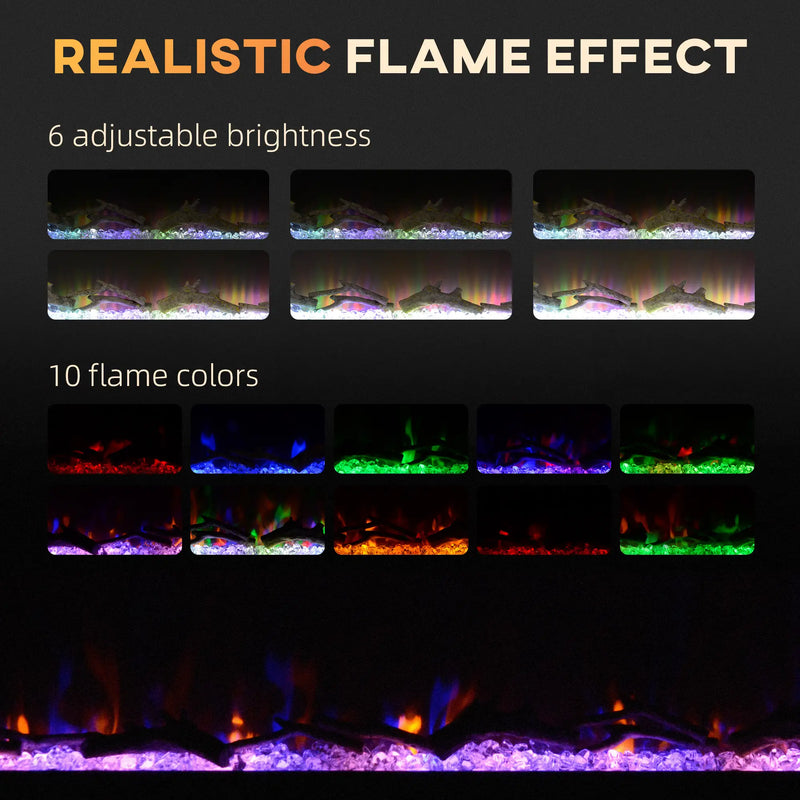  Electric Fireplace with Remote Control & LED Display