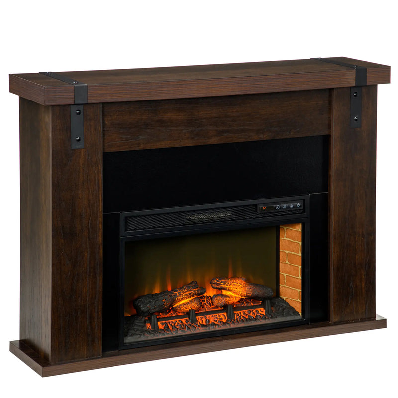 Safe electric fireplace with auto-shutoff