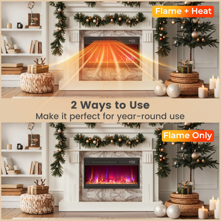 electric fireplace insert as home decor