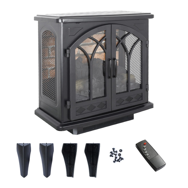 Stylish Home Decor Electric Fireplace with Classic Black Finish
