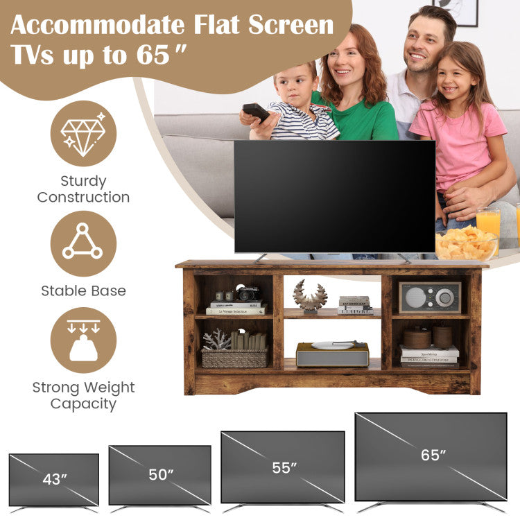 Home entertainment unit with space for fireplace