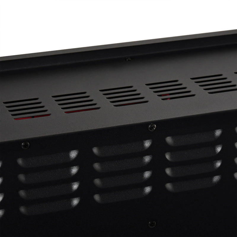 Space-efficient electric fireplace insert for home or office