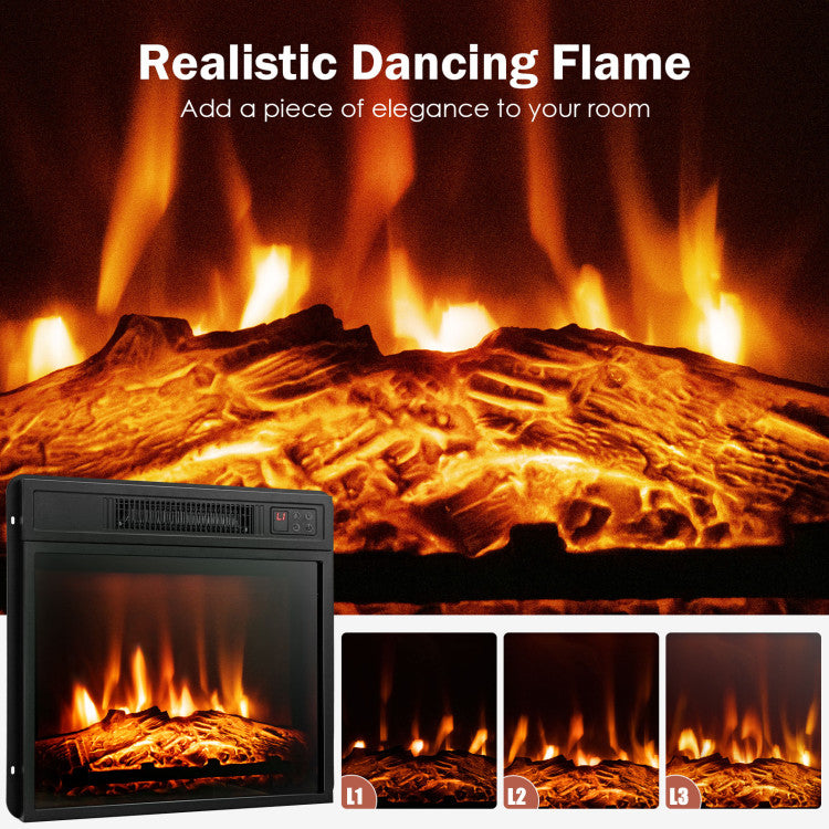 Indoor Electric Fireplace Insert 18 Inch and 23 Inch Options