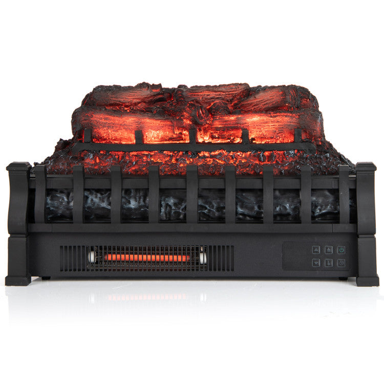 23-inch infrared electric fireplace log insert with realistic flames