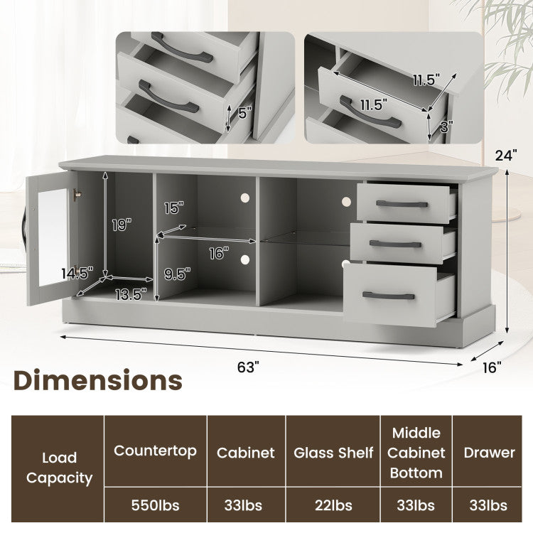 large-tv-stand-with-glass-shelves