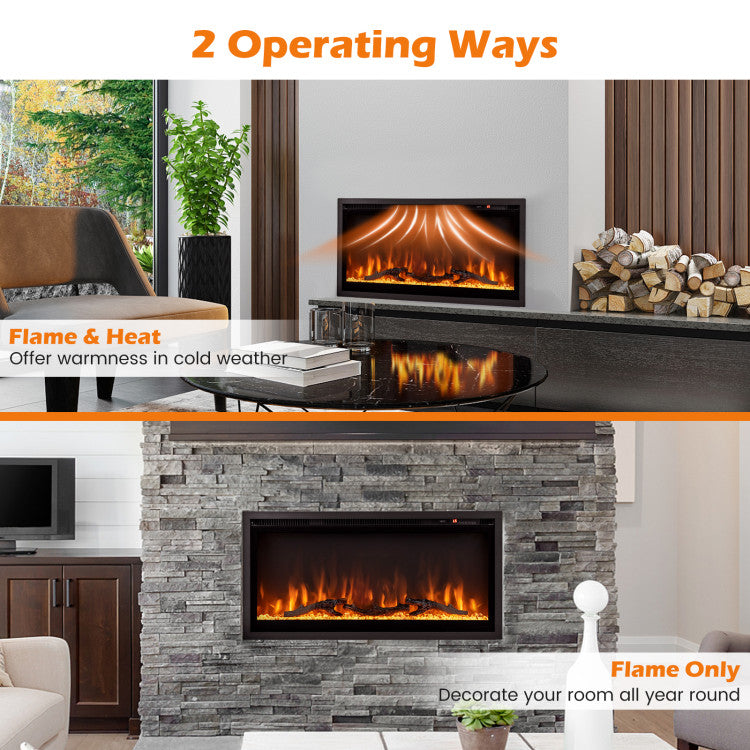 LED Display Panel on Electric Fireplace