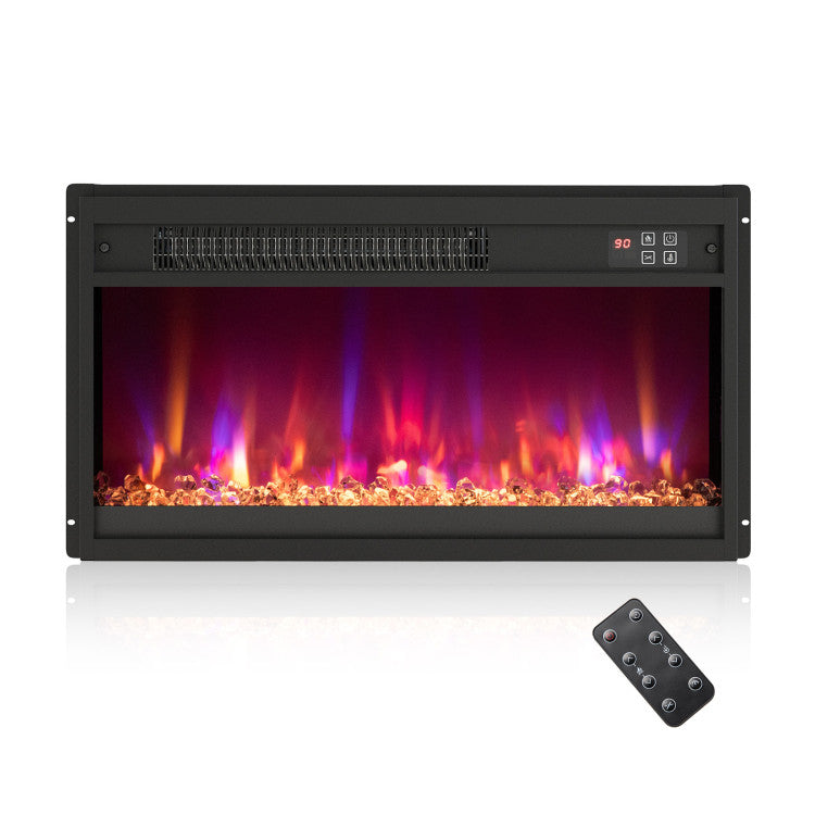 log set display for electric fireplace insert