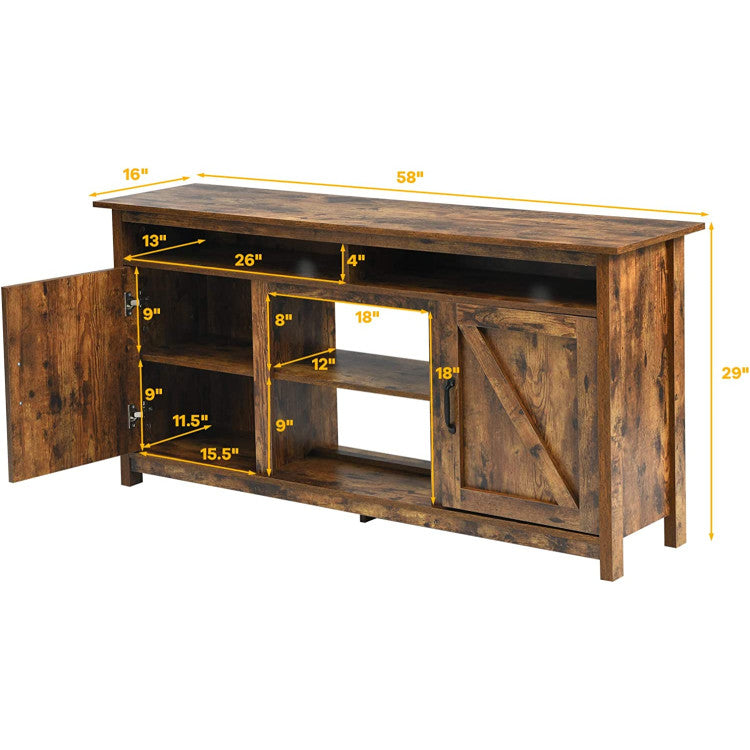 Media cabinet with space for 18-inch electric heater