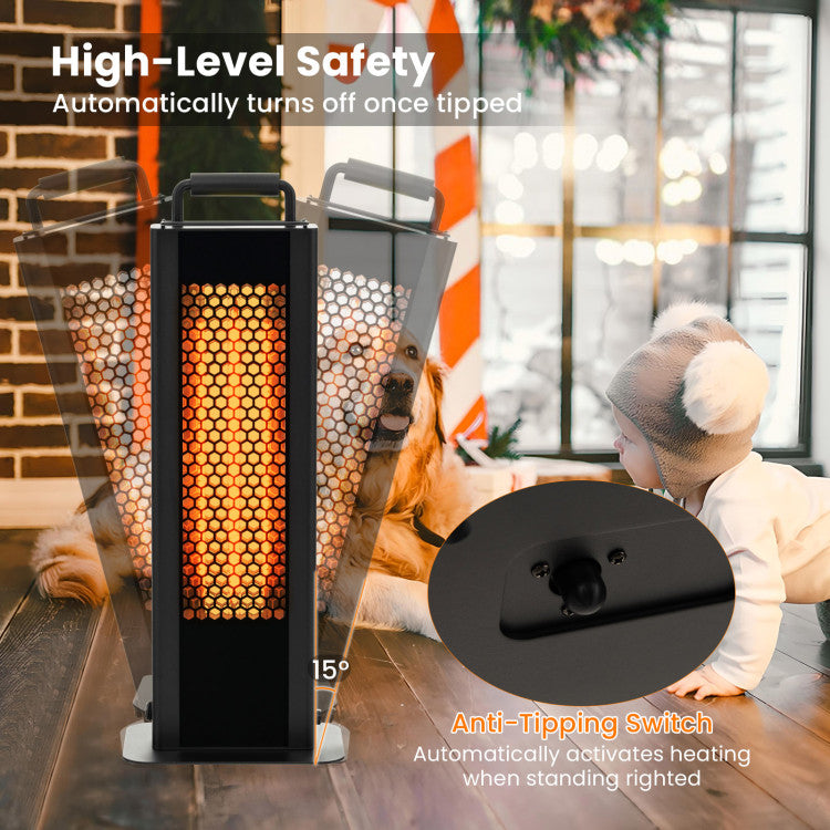Sleek modern design heater for decks, balconies, and gardens