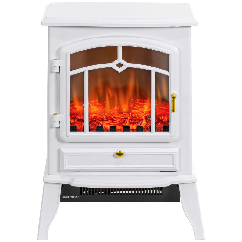  Modern electric fireplace with a 3-sided glass design.