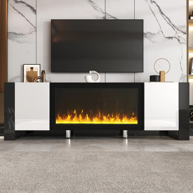 Modern Fireplace Entertainment Center for 70” TV