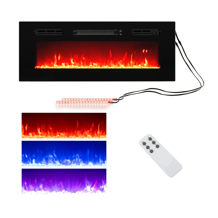 Modern Recessed Fireplace Heater 36 Inch