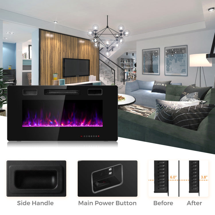 Wall Mounted Fireplace Creating Cozy Night Ambiance