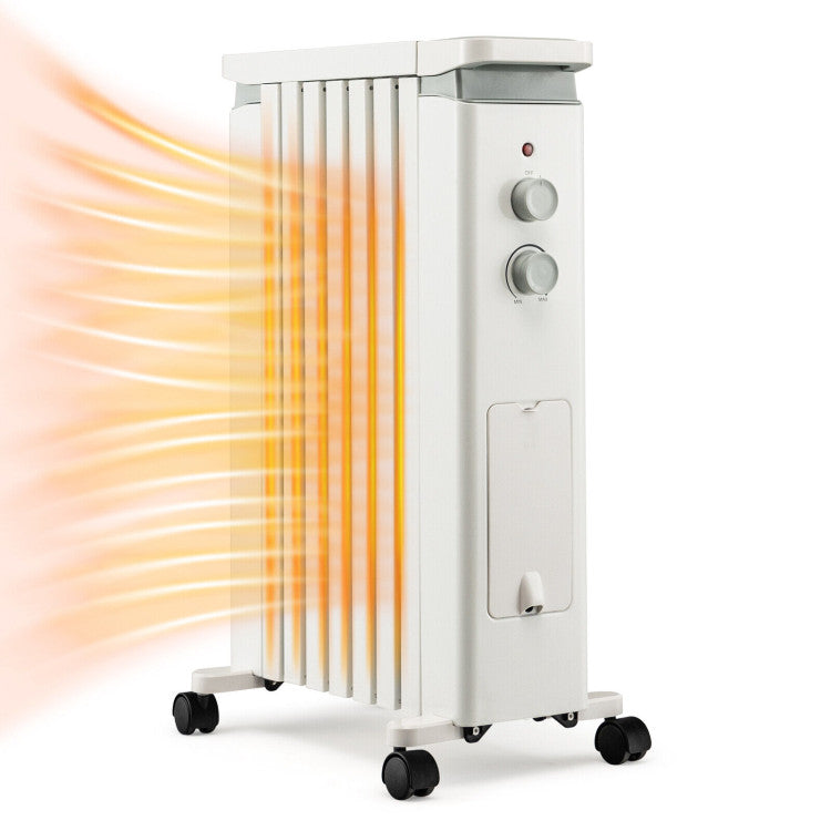 Oil Filled Radiator Heater with Digital Display Front View
