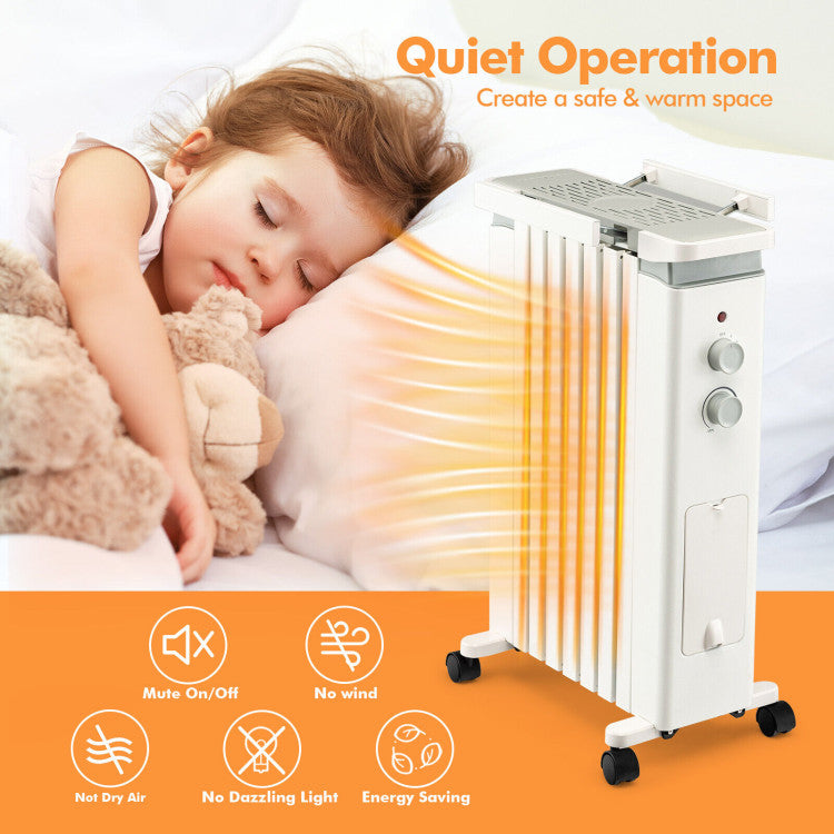 1500W Oil Heater Ideal for Large Rooms up to 300 sq.ft