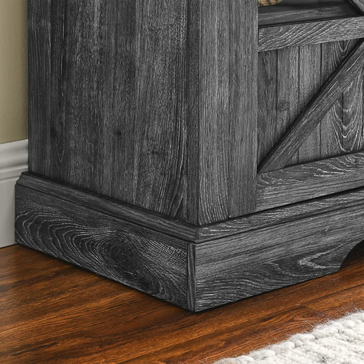 Electric fireplace cabinet with overheat protection and safety features