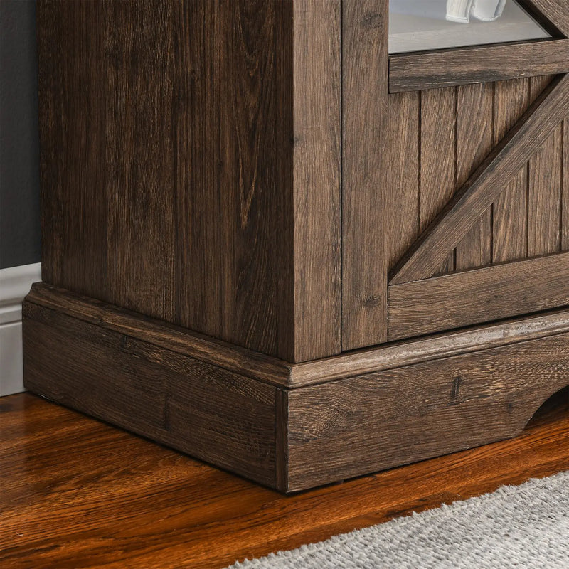 Electric fireplace cabinet with overheat protection and safety features