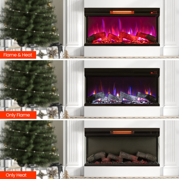 Panoramic View Electric Fireplace