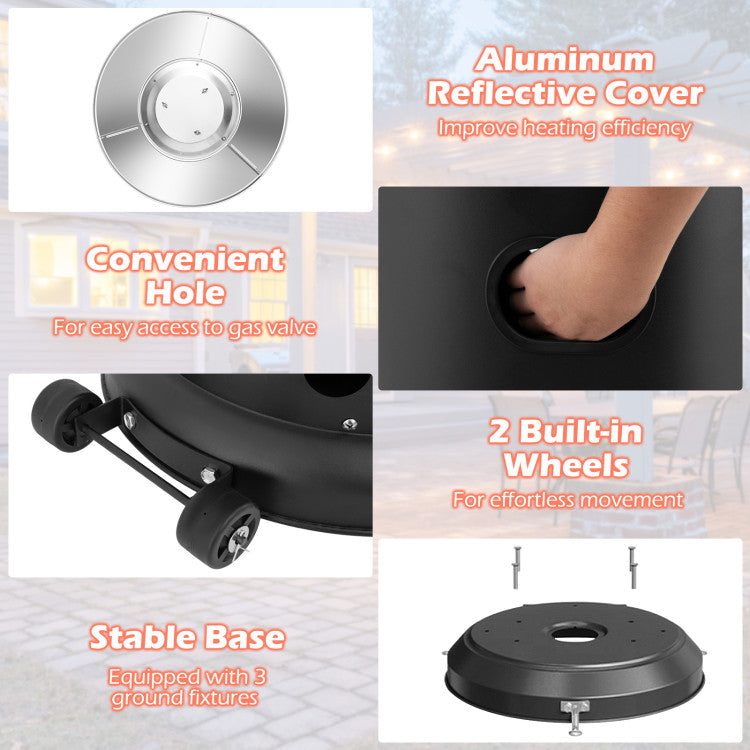 Heater in use warming group of 6-8 people