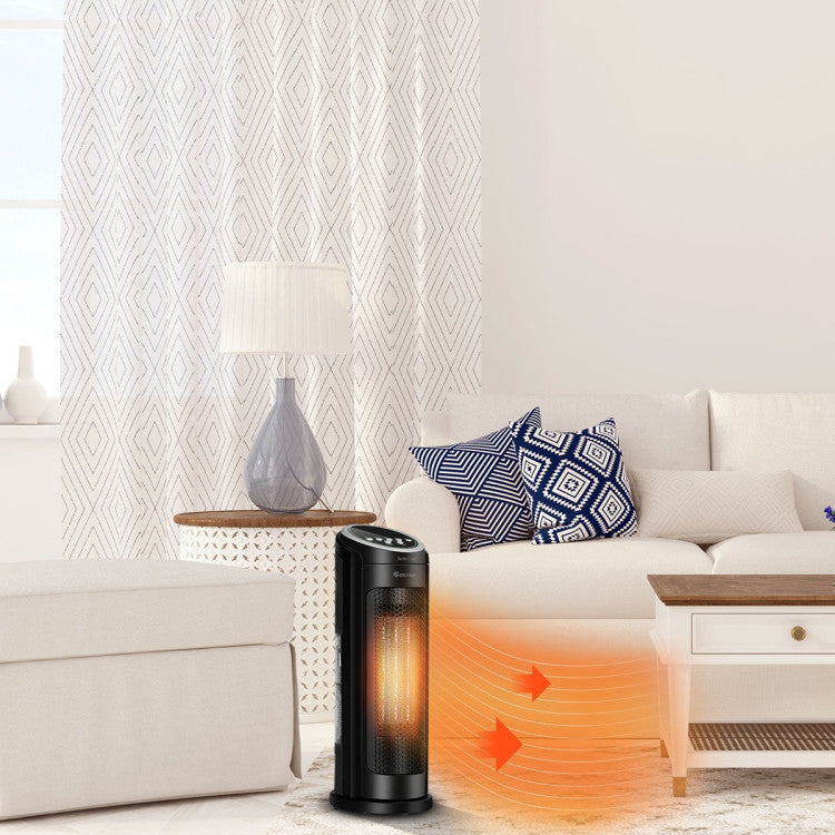 Back handle of ceramic heater for easy portability