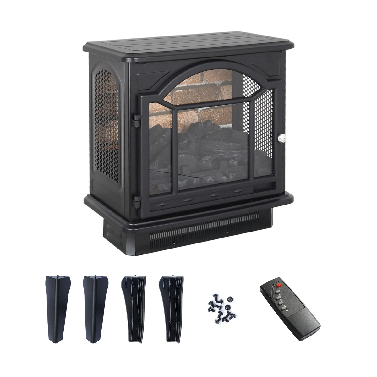 Lightweight and portable freestanding electric fireplace heater