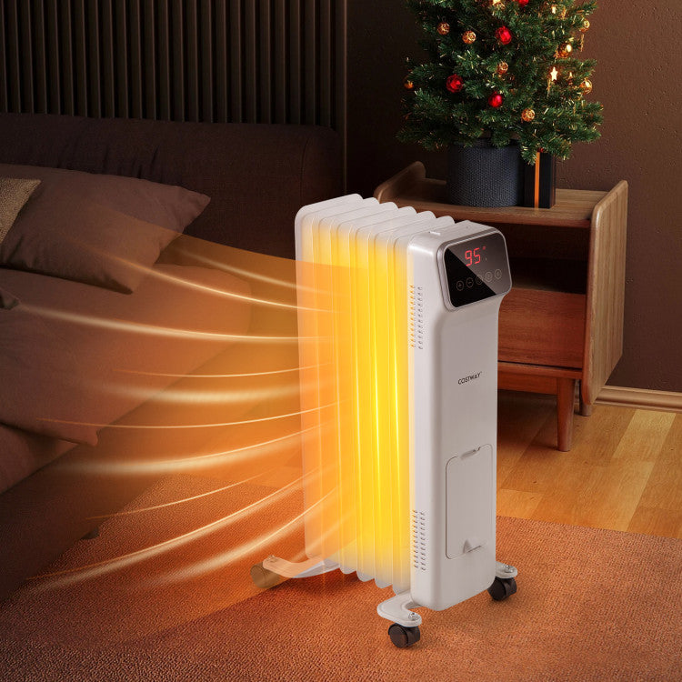 Portable Oil Heater with Wheels for Easy Room-to-Room Movement