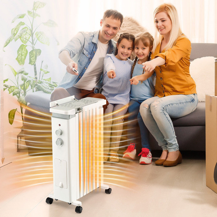 Portable Oil Heater with Wheels for Easy Room-to-Room Movement