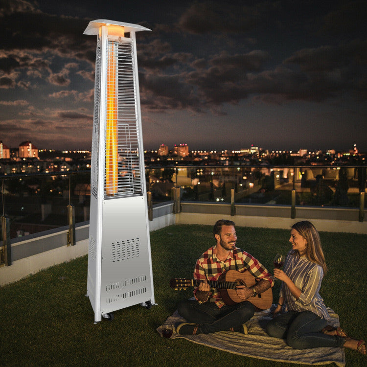 Stainless steel pyramid patio heater for outdoor garden use