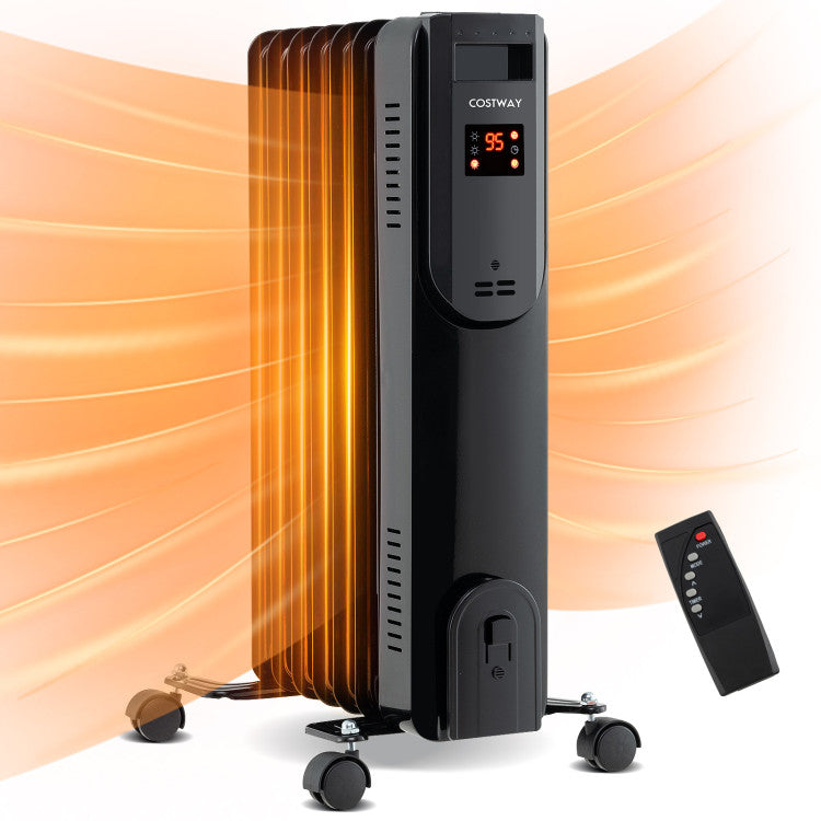Silent oil-filled heater perfect for bedroom or sleeping area