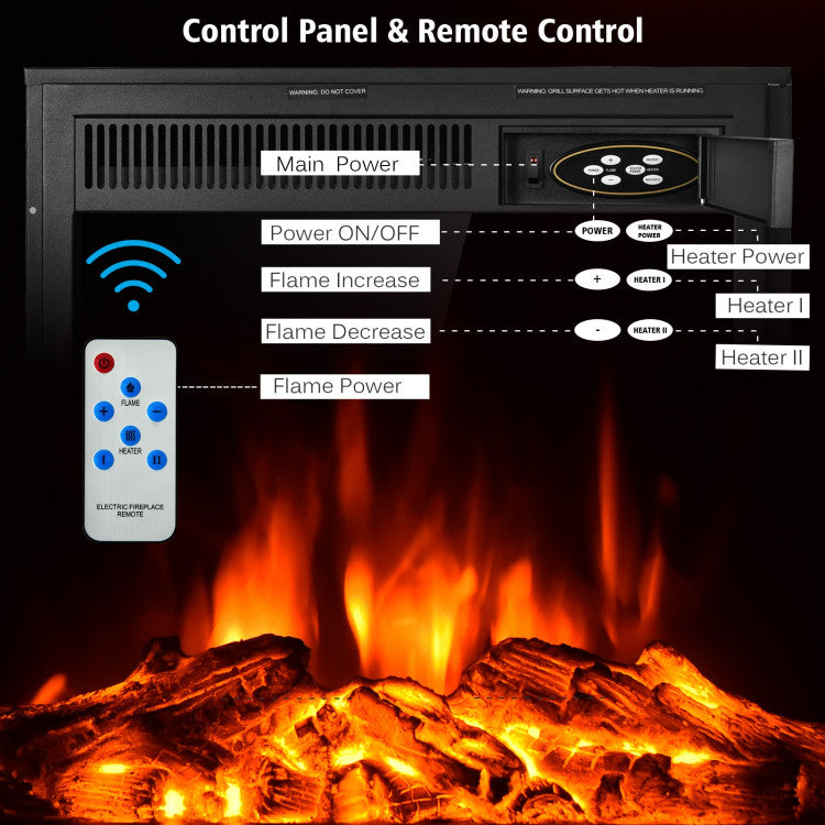 Quiet Operation Electric Fireplace Insert